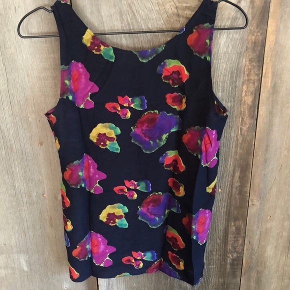 Eliot Silk Floral Layered Sleeveless Blouse Small - Picture 7 of 11